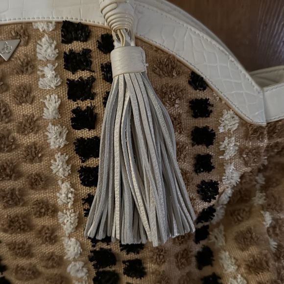 Sam Edelman Brown and White Tote Bag